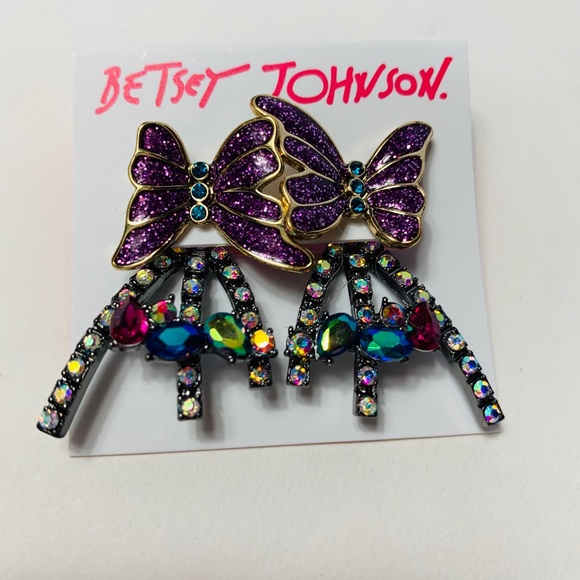 New 🦋Betsey Johnson Butterfly Earrings - Picture 7 of 9